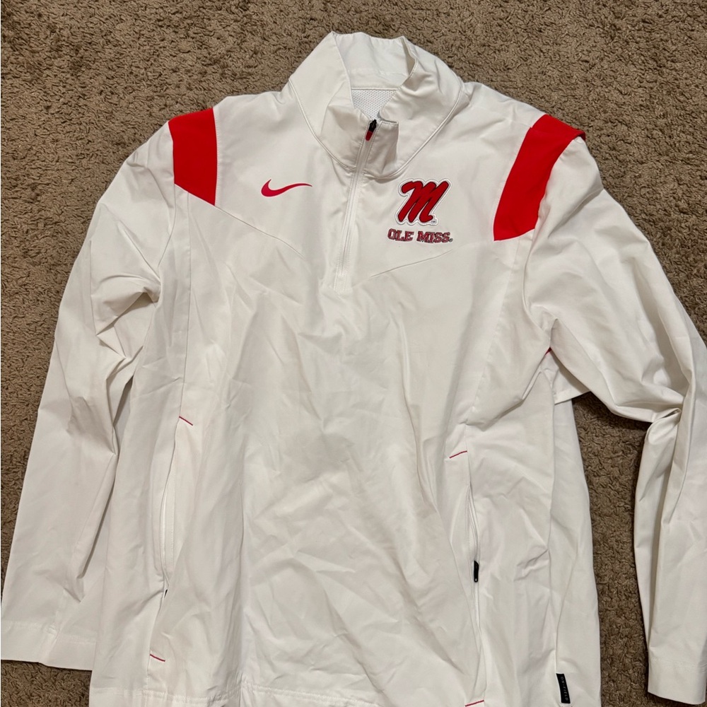 Nike Ole Miss White and Red Jacket